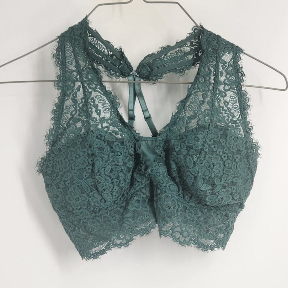 Aerie Green Lace Bra Womens Size Medium M